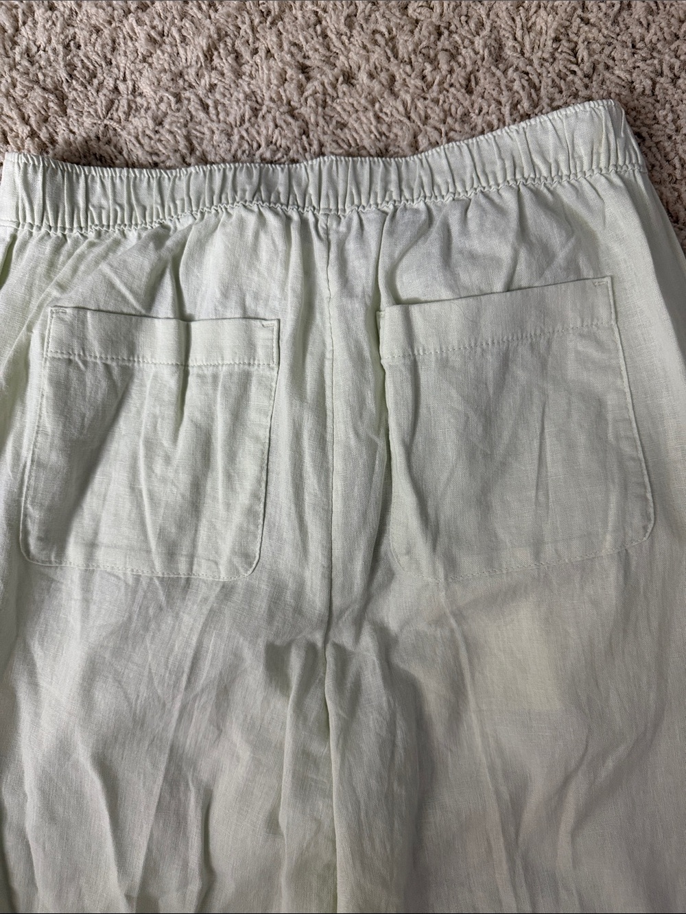 LOFT Linen Cotton Pull On Wide Leg Pants - Fog Green - 2 regular - NWT - Picture 6 of 6
